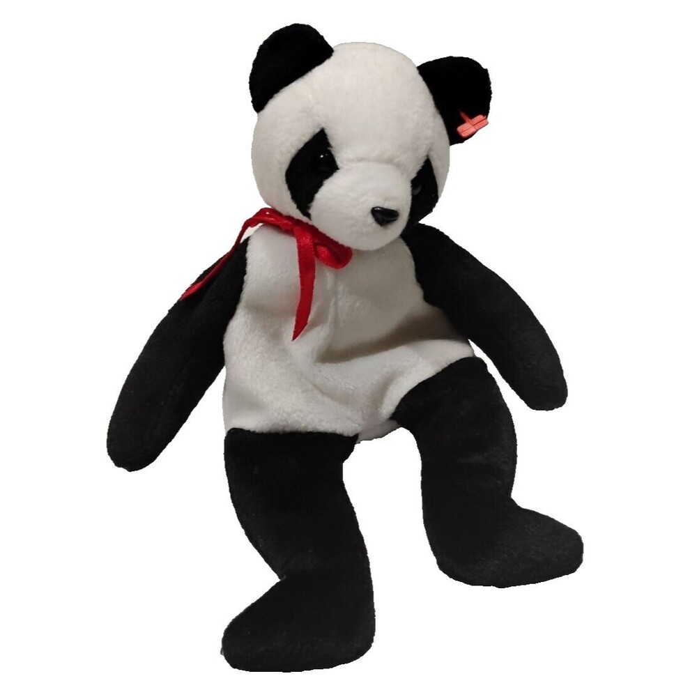 Ty Beanie Baby "Fortune" the Panda bear 1998 MWMT Retired